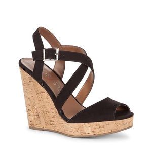 Sole Society strappy platform wedges